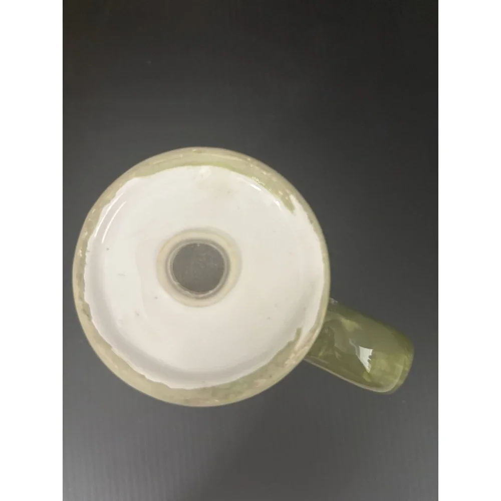 Gibson Fruit Creamer Sugar/Lid Salt and Pepper Shakers Green Handle Farmhouse